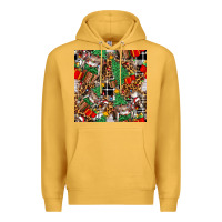 Mustard christmas donkey Premium Hoodie - FaDigitalArtStudio