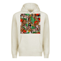 Oatmeal Heather christmas donkey Premium Hoodie - FaDigitalArtStudio