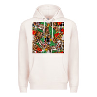 Pale Pink christmas donkey Premium Hoodie - FaDigitalArtStudio