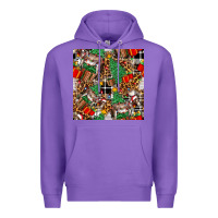Purple christmas donkey Premium Hoodie - FaDigitalArtStudio