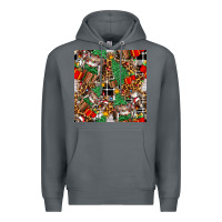 Rock christmas donkey Premium Hoodie - FaDigitalArtStudio