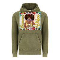 Vintage Olive summer vibes afro kid Vintage Hoodie - TumblerDesignByShophia