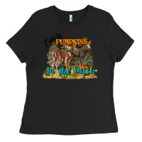 Black Fall Cutest Pumpkin In The Patch Deer Ladies Tee - LillyAllenDesigns