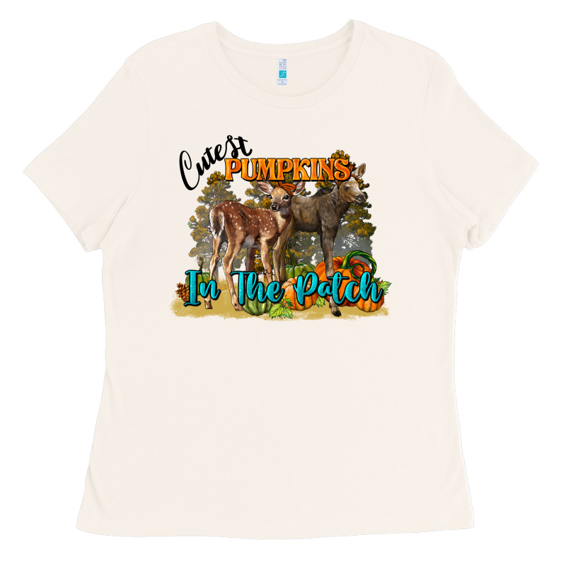 Fall Cutest Pumpkin In The Patch Deer Ladies Tee by LillyAllenDesigns | Teevron