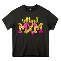 Asphalt Softball Mom Breast Cancer Heavy Core Tee - BundleAndBundleShop