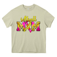 Mossy Softball Mom Breast Cancer Heavy Core Tee - BundleAndBundleShop