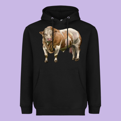 Simmental Bull Heavyweight Hoodie Designed By Lillyallendesigns