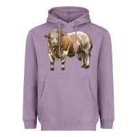 Lavender simmental bull Heavyweight Hoodie - LillyAllenDesigns