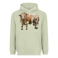 Matcha simmental bull Heavyweight Hoodie - LillyAllenDesigns