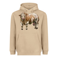Mushroom simmental bull Heavyweight Hoodie - LillyAllenDesigns
