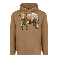 Toasted Coconut simmental bull Heavyweight Hoodie - LillyAllenDesigns