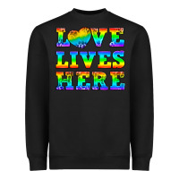 Black Western Love Lives Here Heavyweight Sweatshirt - BundleAndBundleShop