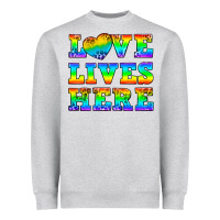 Heather Grey Western Love Lives Here Heavyweight Sweatshirt - BundleAndBundleShop