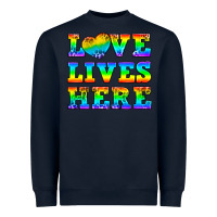 Navy Western Love Lives Here Heavyweight Sweatshirt - BundleAndBundleShop