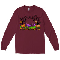 Burgundy days till halloween Long Sleeve Tee - CowGirlArtShop