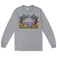 Heather Grey days till halloween Long Sleeve Tee - CowGirlArtShop