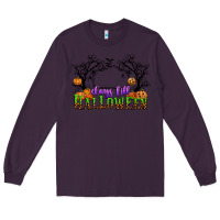 Plum days till halloween Long Sleeve Tee - CowGirlArtShop