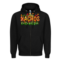 Black Nachos Valentine Zipper Hoodie - CowhideDigitalArt