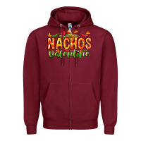 Burgundy Nachos Valentine Zipper Hoodie - CowhideDigitalArt