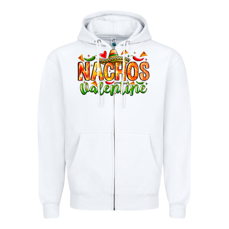 Nachos Valentine Zipper Hoodie by CowhideDigitalArt | Teevron