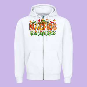 Nachos Valentine Zipper Hoodie Designed By Cowhidedigitalart