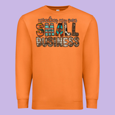 Minding My Own Small Business Premium Sweatshirt Designed By Racoondesign