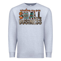 Heather Grey minding my own small business Premium Sweatshirt - RacoonDesign