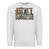 Oatmeal Heather minding my own small business Premium Sweatshirt - RacoonDesign