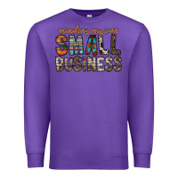 Purple minding my own small business Premium Sweatshirt - RacoonDesign
