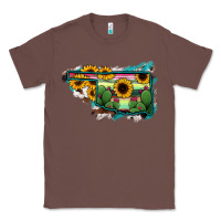 Chestnut Oklahoma Map Sunflower Cactus Serape Classic Tee - RanaPortraitStore