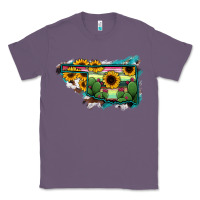 Lavender Oklahoma Map Sunflower Cactus Serape Classic Tee - RanaPortraitStore