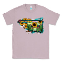 Lilac Oklahoma Map Sunflower Cactus Serape Classic Tee - RanaPortraitStore