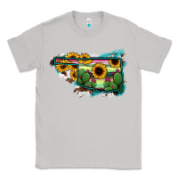 Moon Dust Oklahoma Map Sunflower Cactus Serape Classic Tee - RanaPortraitStore