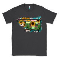 Smoke Oklahoma Map Sunflower Cactus Serape Classic Tee - RanaPortraitStore