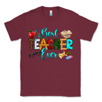 Burgundy best teacher ever Classic Tee - RanaPortraitStore