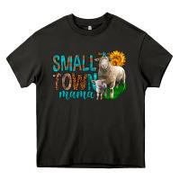 Asphalt Small Town Mama With Sheeps Heavy Core Tee - BundleAndBundleShop
