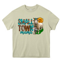 Mossy Small Town Mama With Sheeps Heavy Core Tee - BundleAndBundleShop