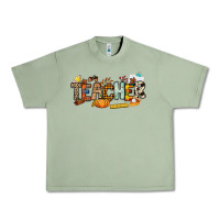 Oil Green Fall Teacher Urban Heavy Tee - NancyCooperArtShop