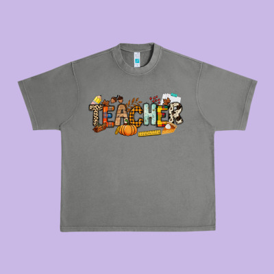Fall Teacher Urban Heavy Tee Designed By Nancycooperartshop