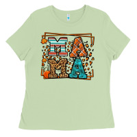 Matcha Fall Autumn Leopard Mama Ladies Tee - LillyAllenDesigns