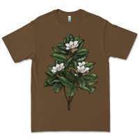 Magnolia Flower Illustrations Premium Tee | Teevron