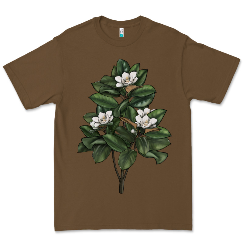Magnolia Flower Illustrations Premium Tee by LillyAllenDesigns | Teevron