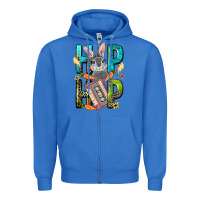 True Royal Western hip hop Bunny Easter Day Zipper Hoodie - LillyAllenDesigns