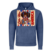 Vintage Denim little miss america Vintage Hoodie - TumblerDesignByShophia