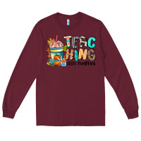 Burgundy teaching little pumpkins Long Sleeve Tee - CowGirlArtShop