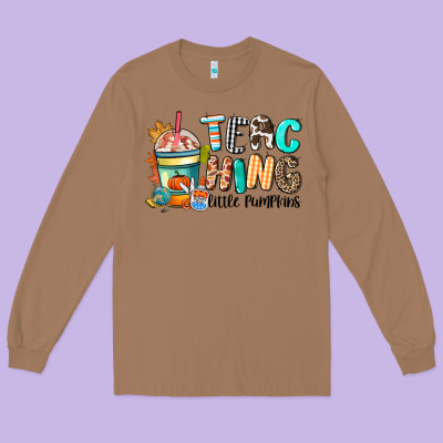 Teaching Little Pumpkins Long Sleeve Tee Designed By Cowgirlartshop