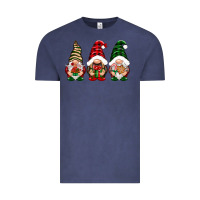 Vintage Denim Christmas gnomes Vintage Tee - NancyCooperArtShop