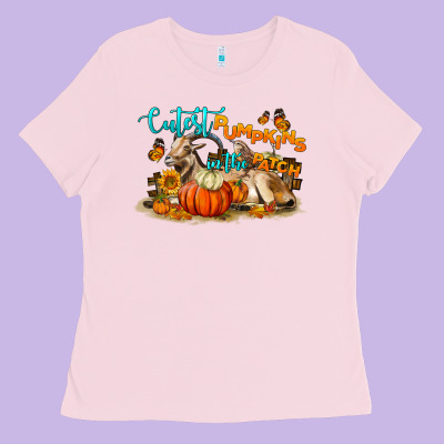 Fall Cutest Pumpkin In The Patch Ladies Tee Designed By Lillyallendesigns