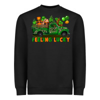 Black feeling lucky with gnomes on truck Heavyweight Sweatshirt - FaDigitalArtStudio