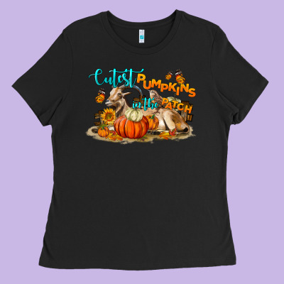 Fall Cutest Pumpkin In The Patch Ladies Tee Designed By Lillyallendesigns